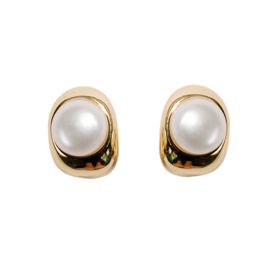 St Armands Designs of Sarasota - Pearl Huggie Mini Hoop Earrings