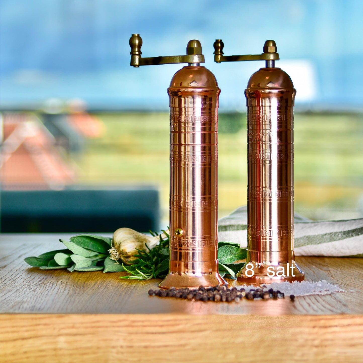 Rune-Jakobsen Design - High-sell through: 'Copper Mill' - 8" salt grinder