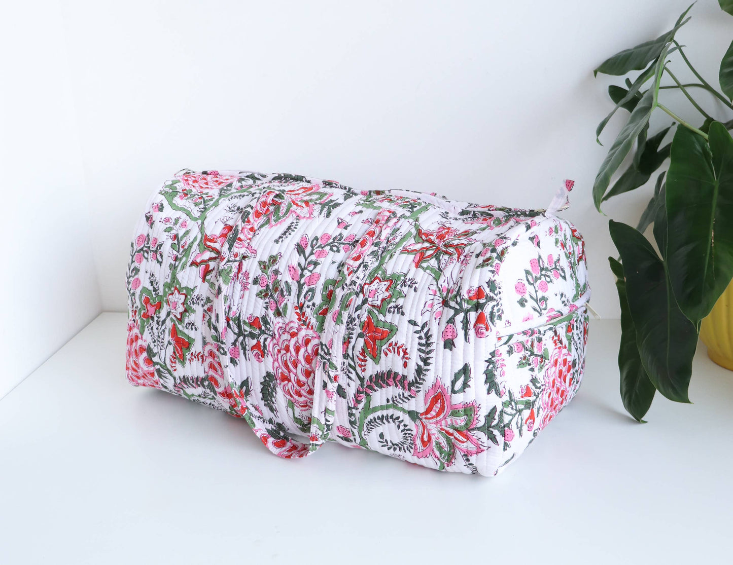 TerraWeave - Floral Women's Quilted Weekender Overnight Gym Hospital Bag