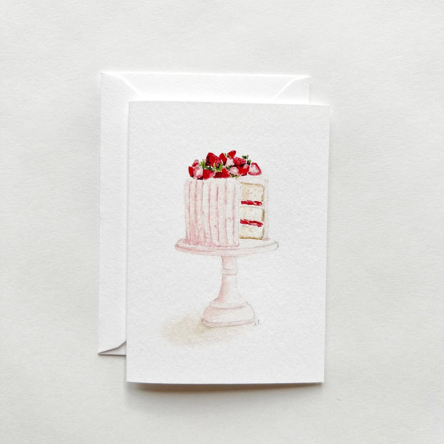 emily lex studio - Pink cake mini notecard