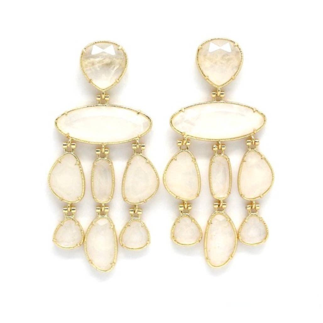 LIZOU - Holiday Chandelier Stone Earrings - E4-470C