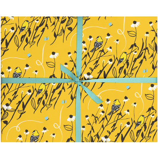 Smudge Ink - Goldfinches Gift Wrap (e.b. goodale)
