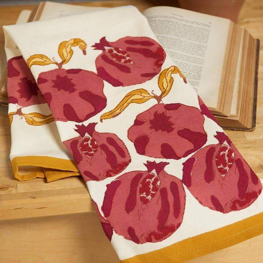 Couleur Nature - Pomegranate Yellow/Red Tea Towels - Set of 3