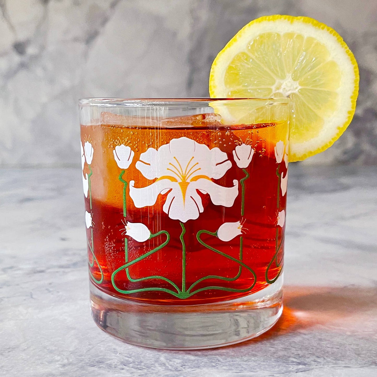 The Modern Home Bar - White Iris Rocks Glass