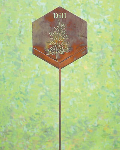 Ancient Graffiti - Flamed Dill Plant Stake