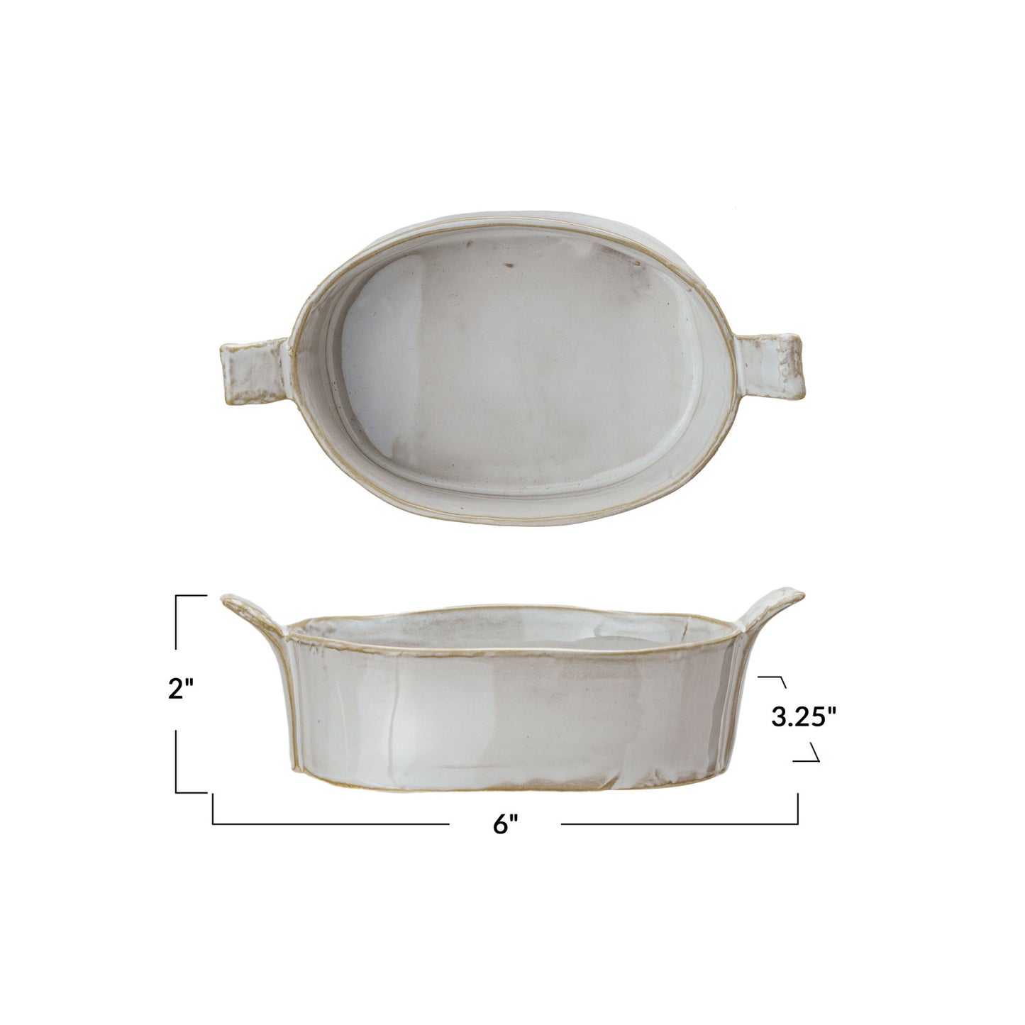 7 oz. Stoneware Mini Baker w/ Handles