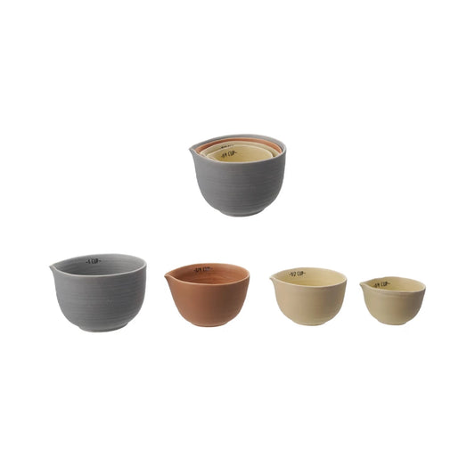 Stoneware Measuring Cups, Matte Finish