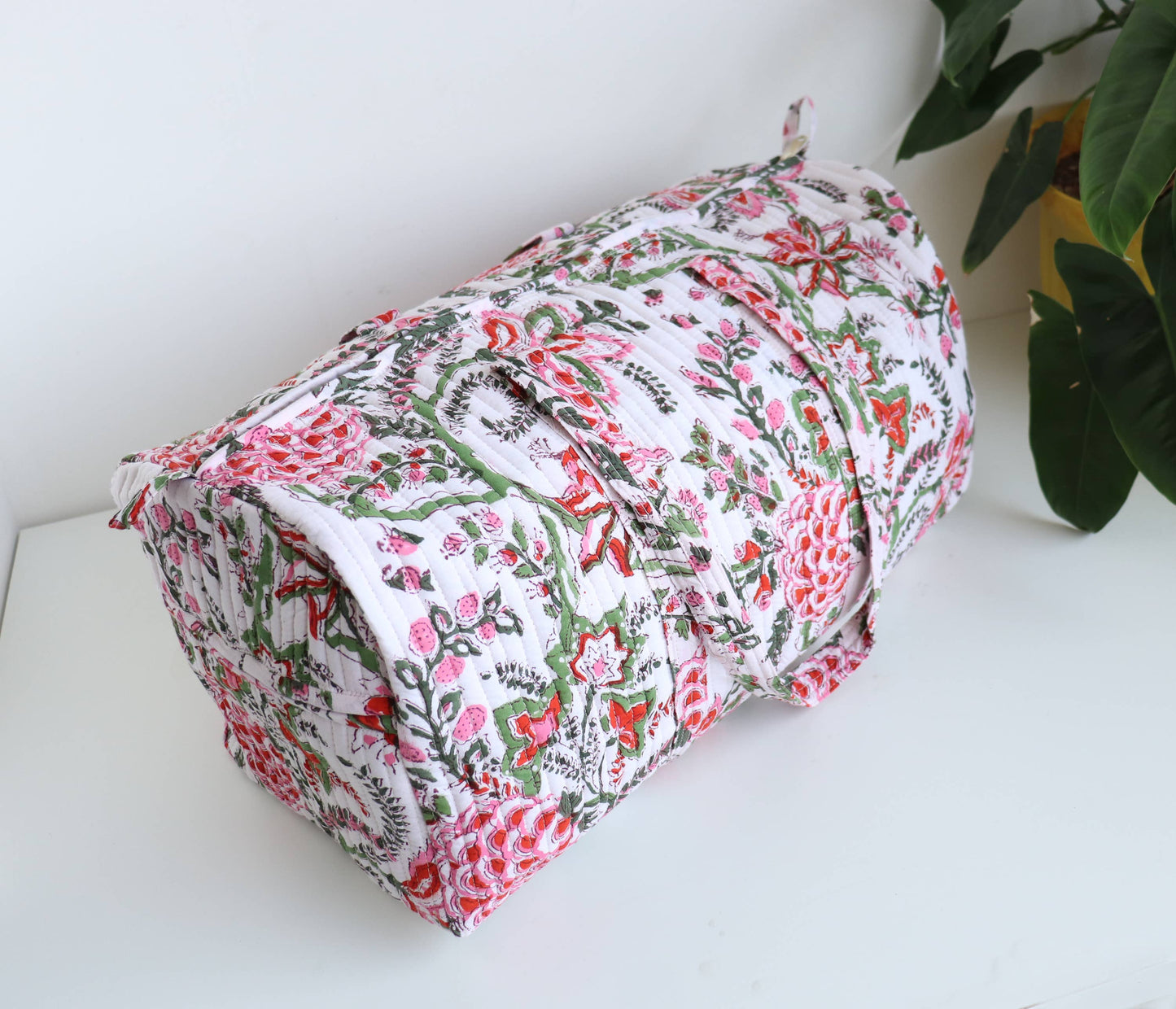 TerraWeave - Floral Women's Quilted Weekender Overnight Gym Hospital Bag