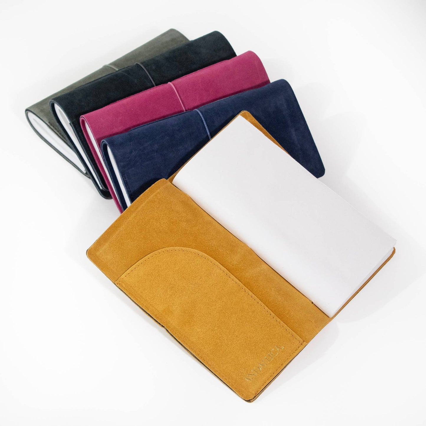 Andaluca - Teal Grey Suede Journal W/ Organic Cotton Paper: Small