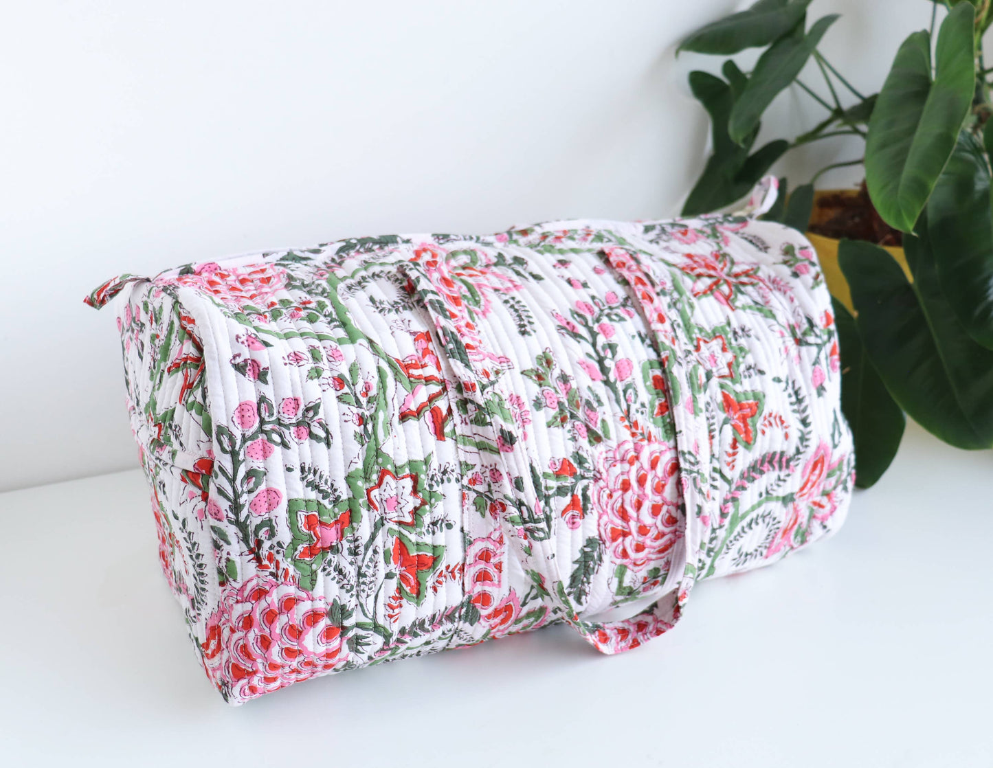 TerraWeave - Floral Women's Quilted Weekender Overnight Gym Hospital Bag