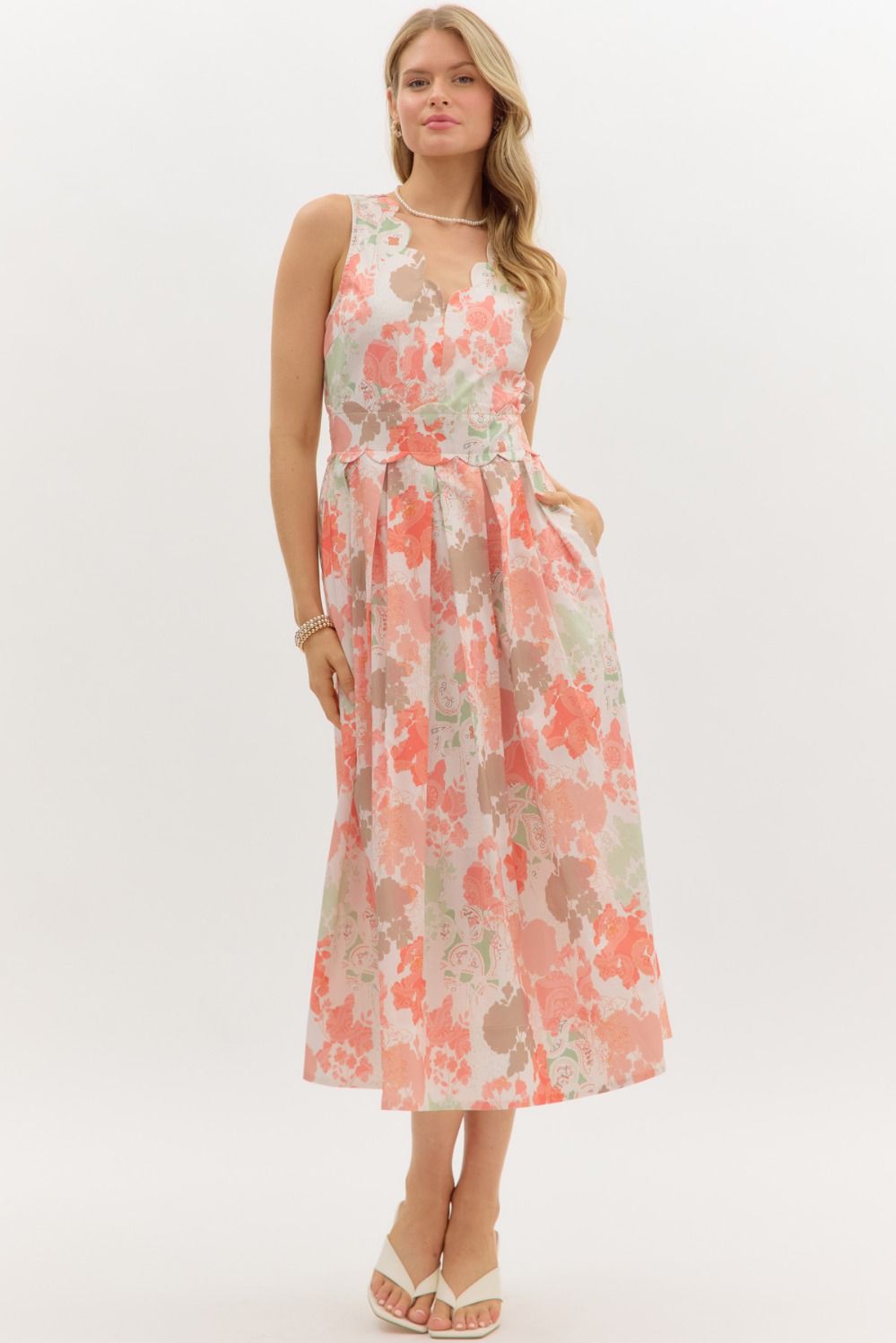 Adair Watercolor Floral Dress