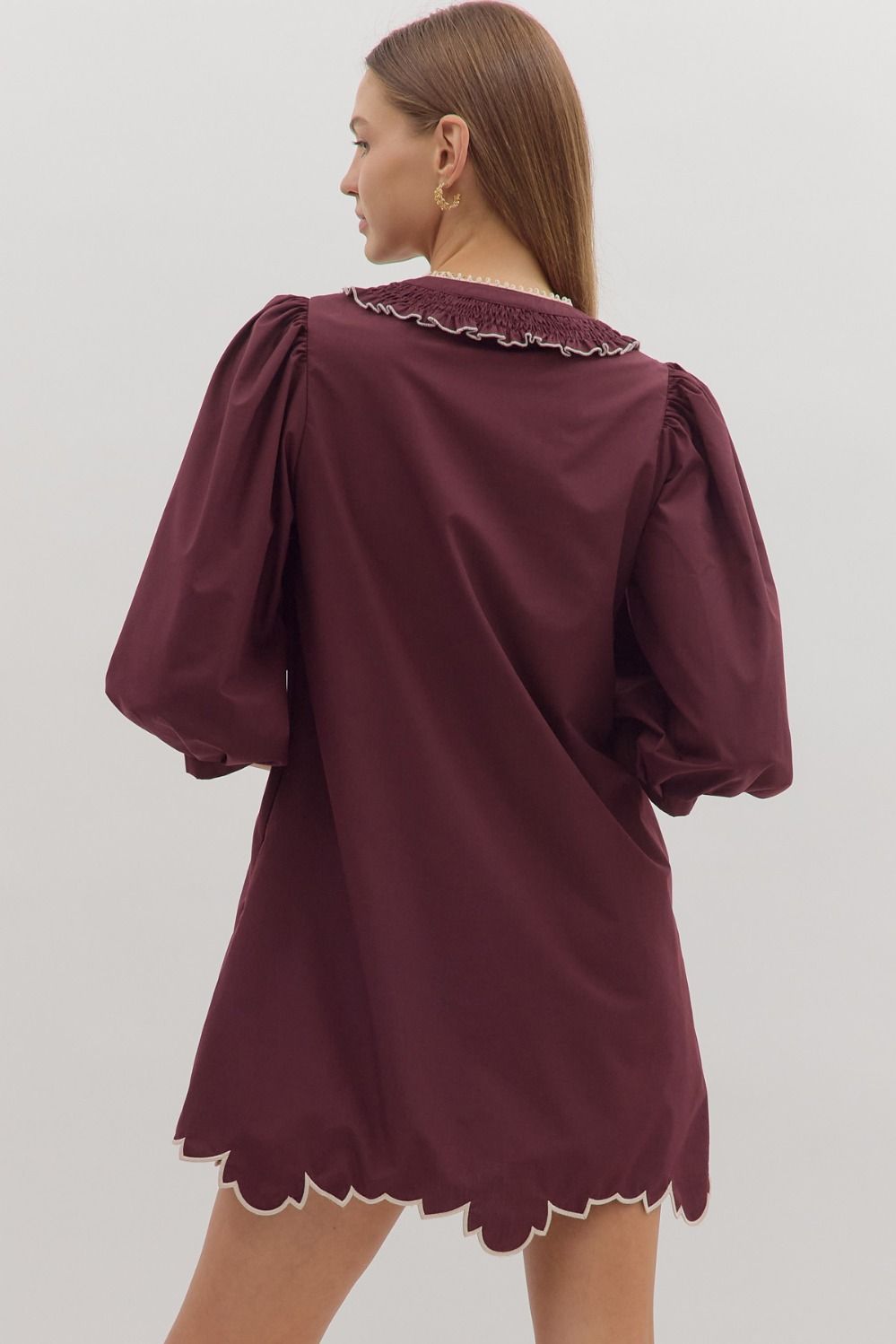 Genevive Merlot Dress