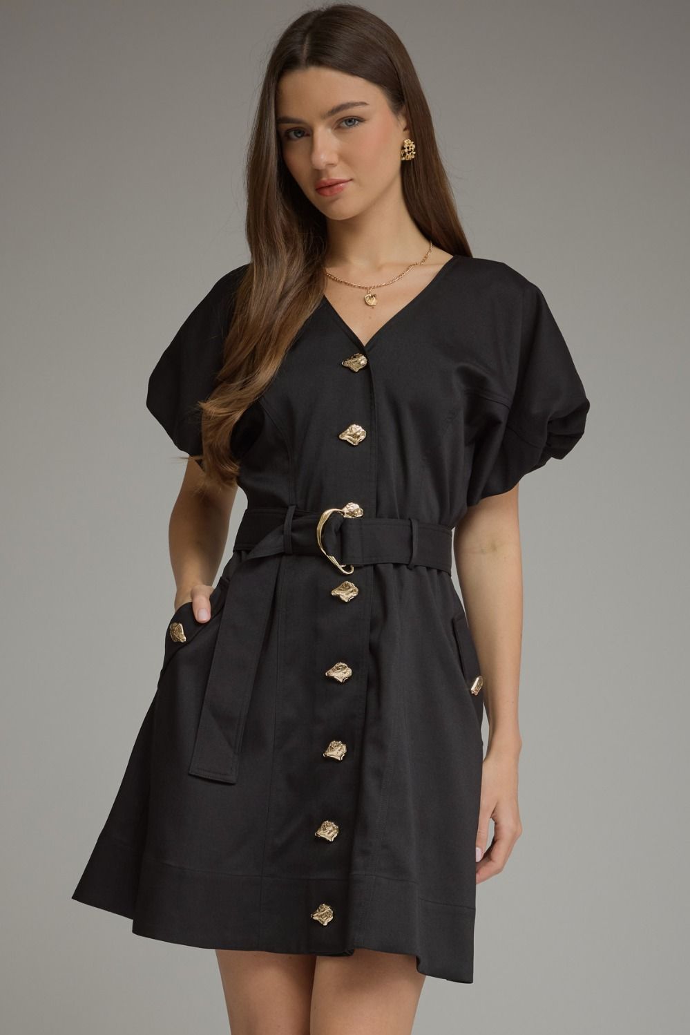 Ana V-Neck Mini Dress