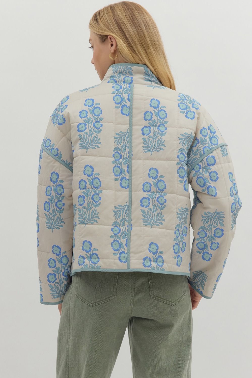 Annette Blue & White Quilted Jacket