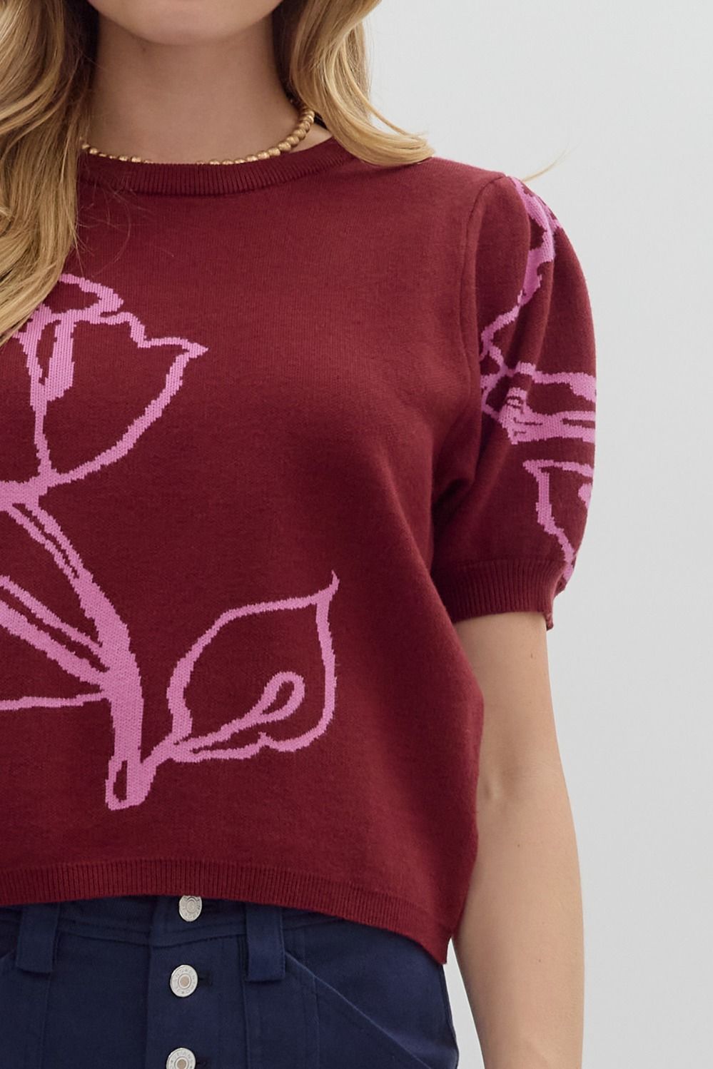 Adeline Burgundy Sweater