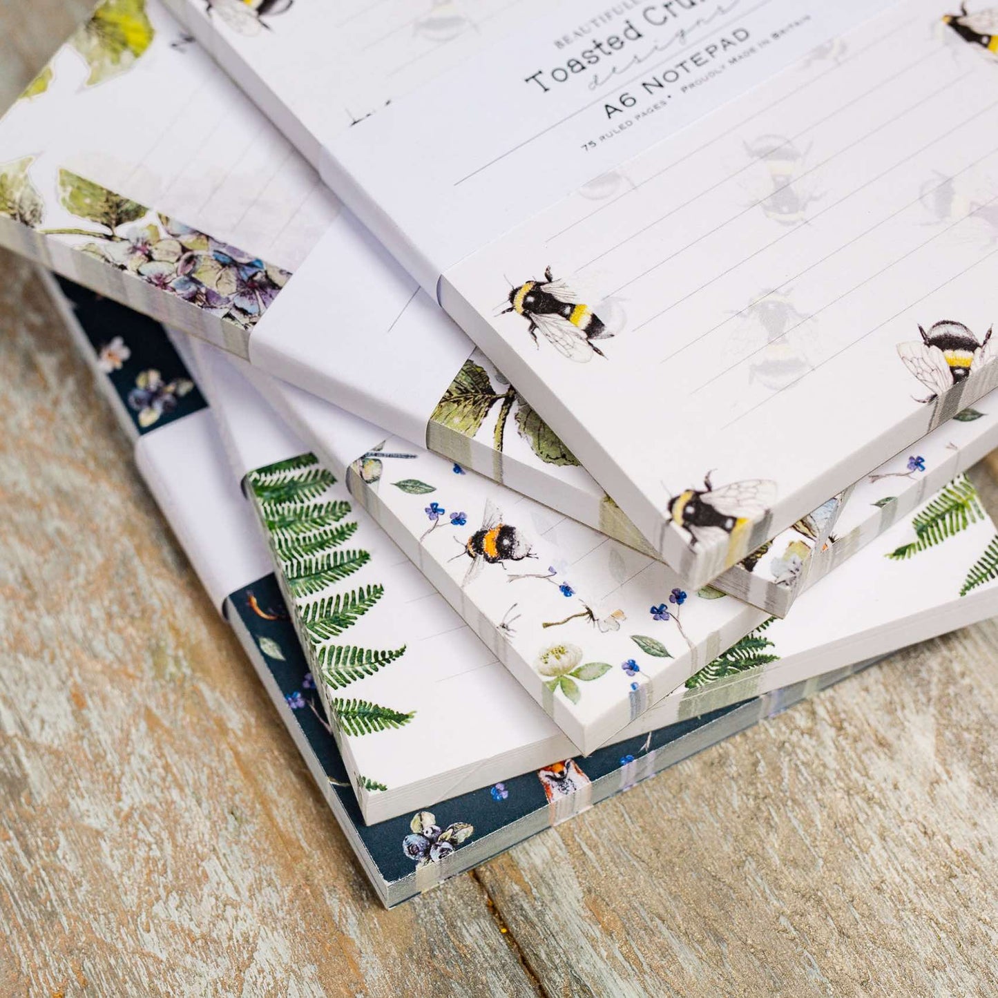 Toasted Crumpet - Hydrangea Pure A6 Jotter Notepad
