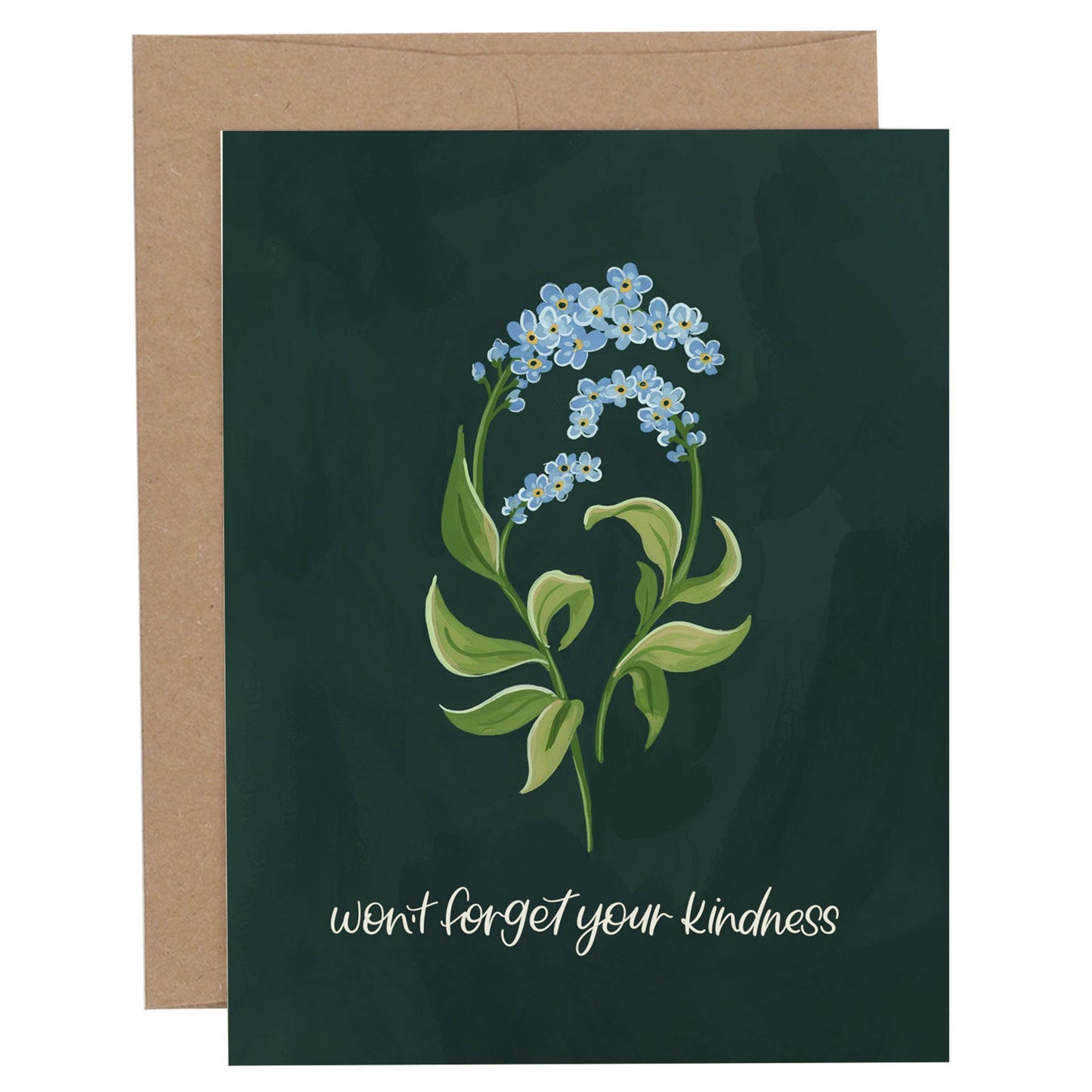 1canoe2 | One Canoe Two Paper Co. - Forget-Me-Nots Thank You Greeting Card
