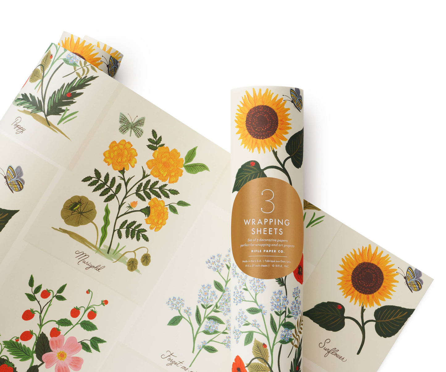 Rifle Paper Co. - Botanical Wrapping Sheet (Roll of 3)