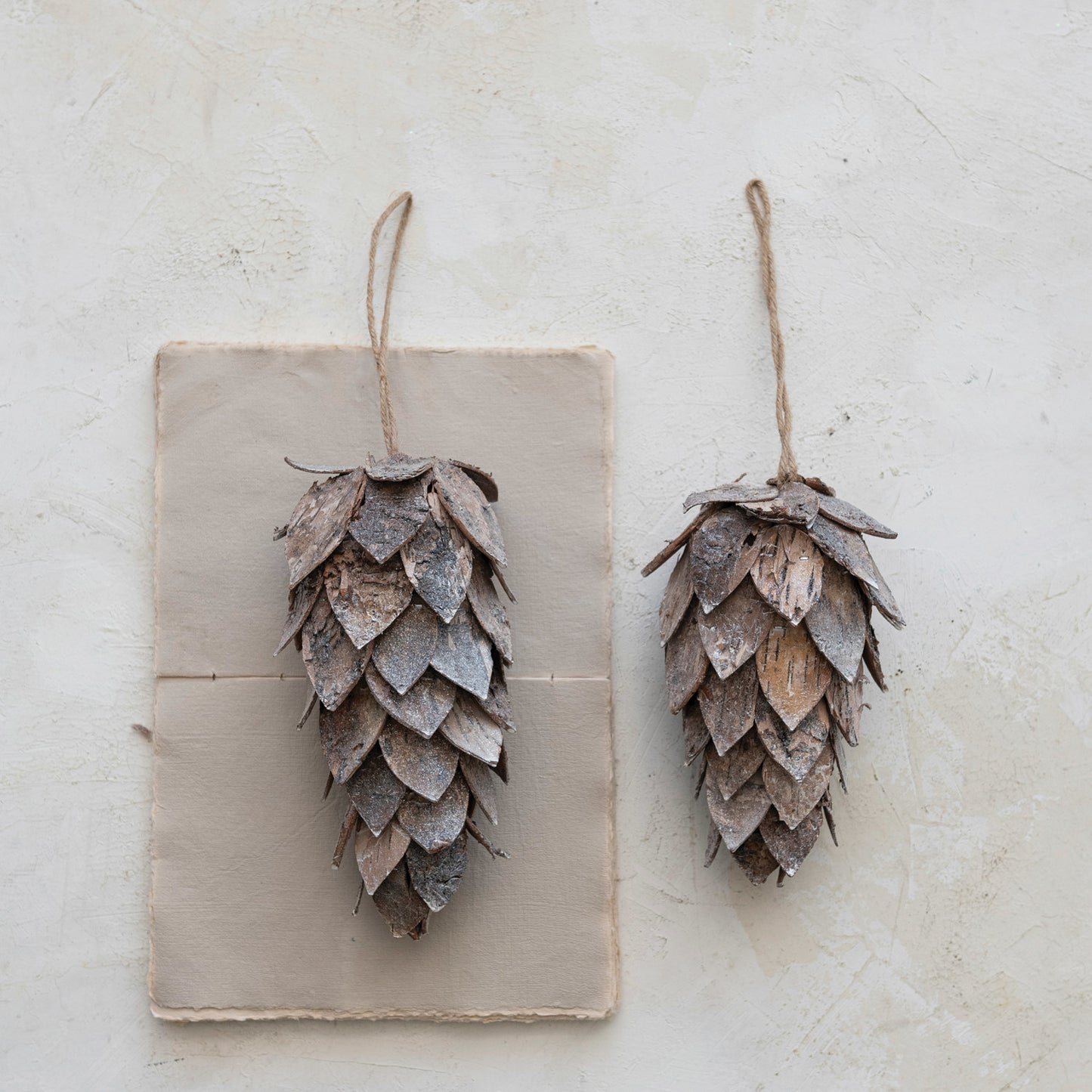 Birch Bark Pinecone Ornament