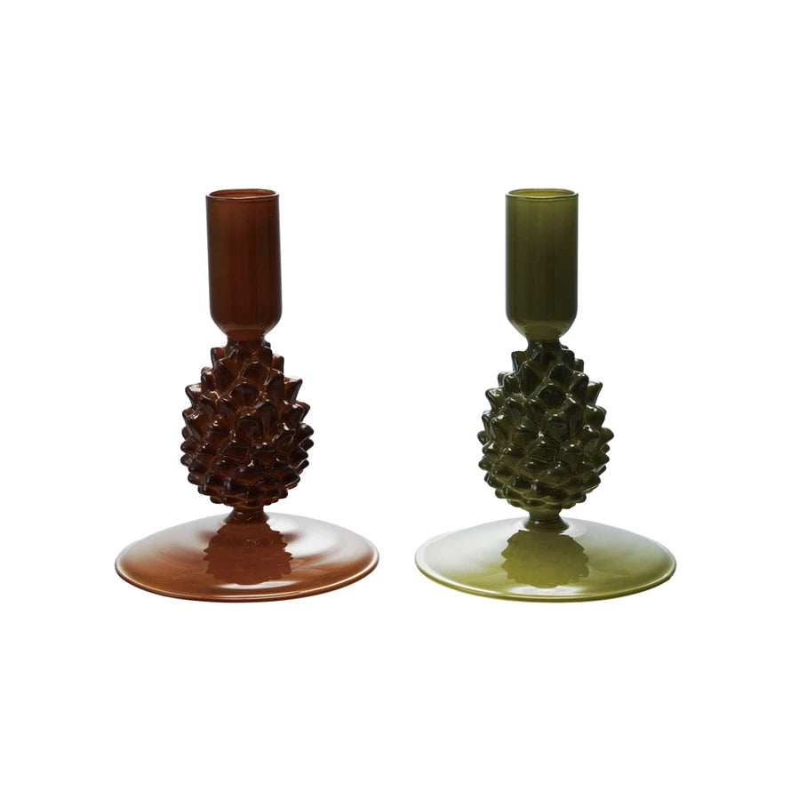 Pinecone Taper Candlesticks