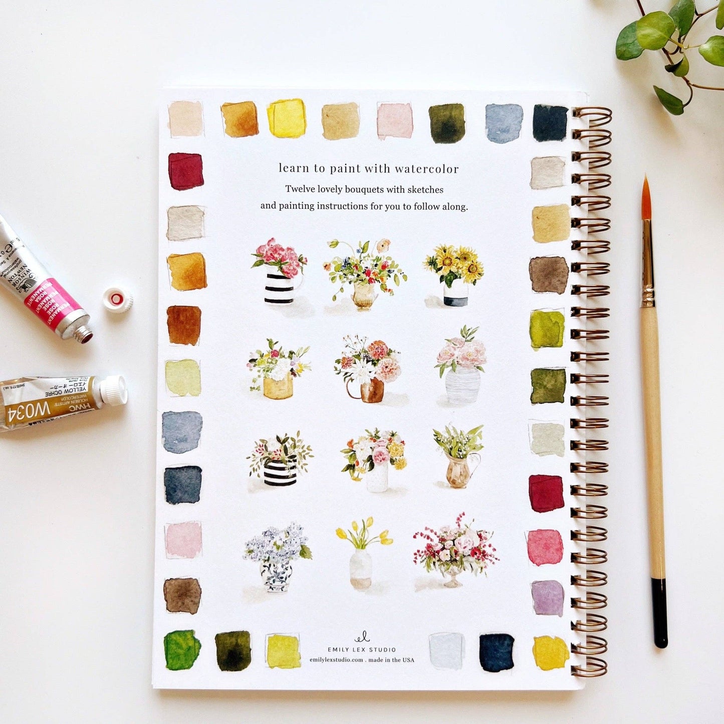 emily lex studio - Bouquets watercolor workbook