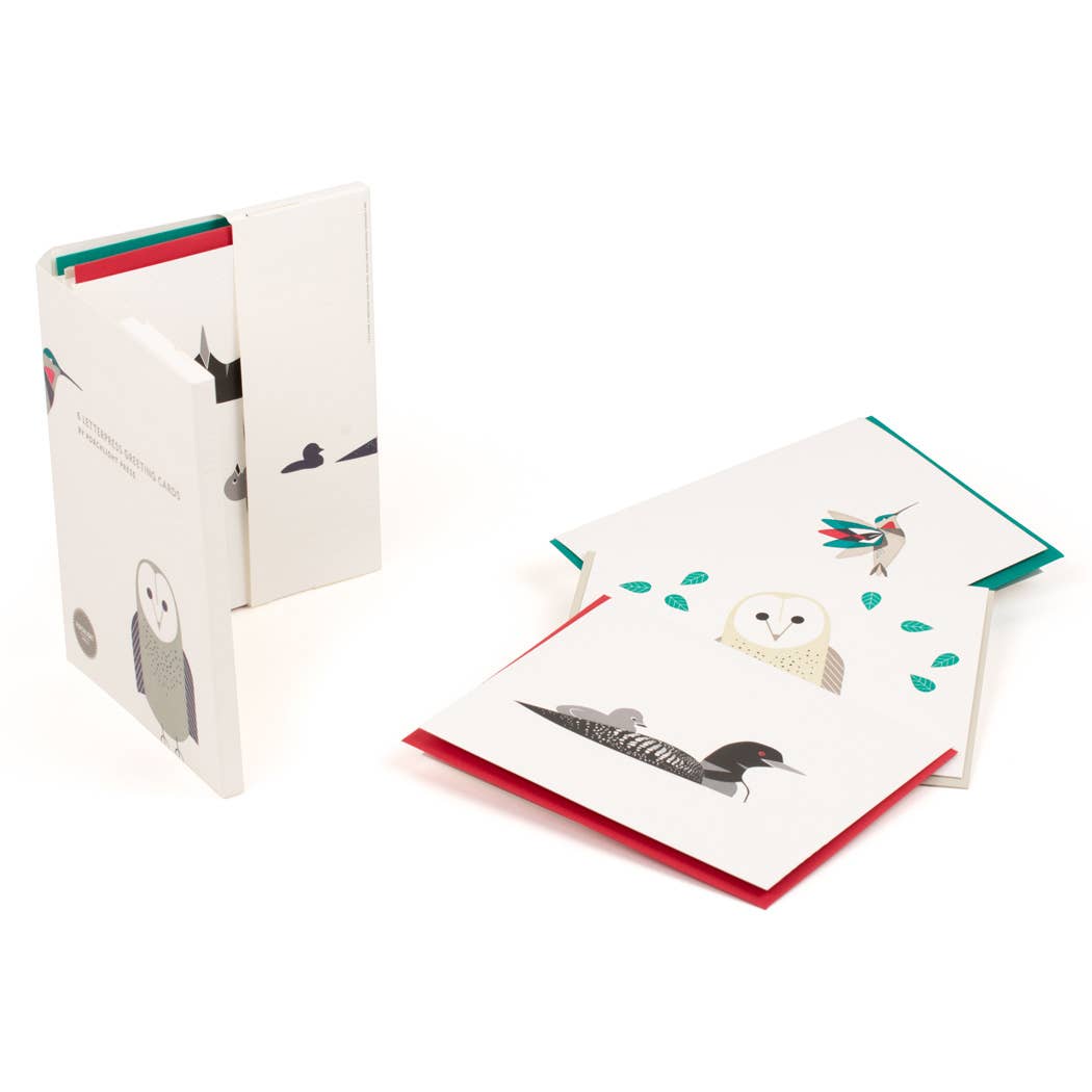 Modern Birds Folder Set - Assorted Set of 6