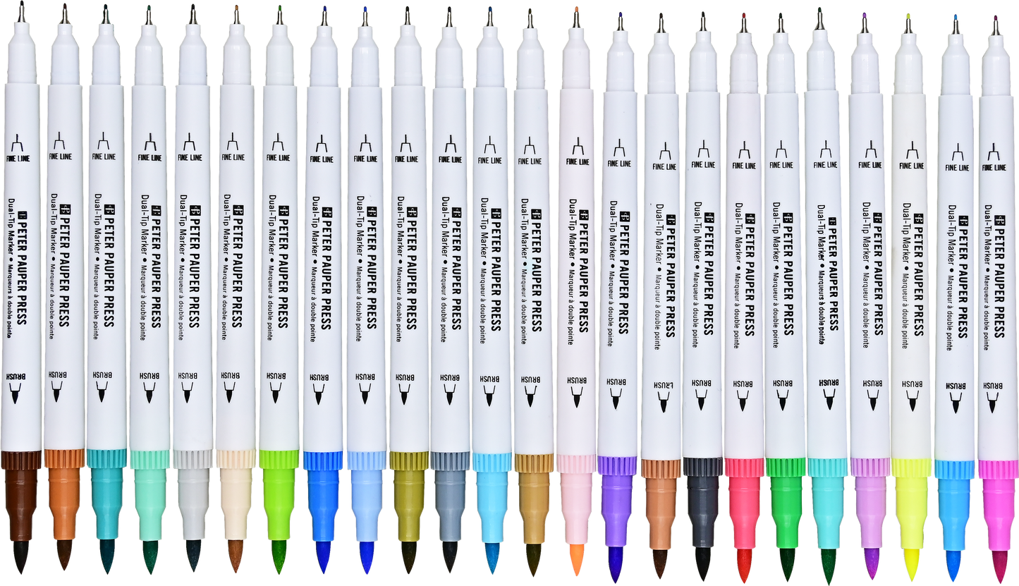 Dual-Tip Pastel Markers (Set of 24)