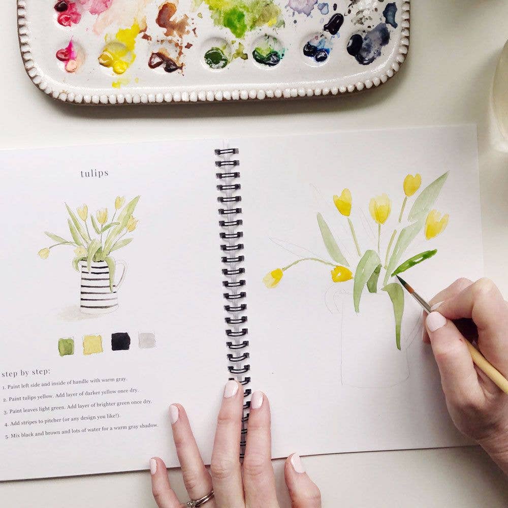 emily lex studio - Flowers watercolor workbook