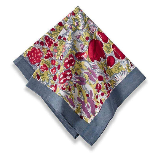 Couleur Nature - Jardin Red & Grey | Napkins - Set of 6