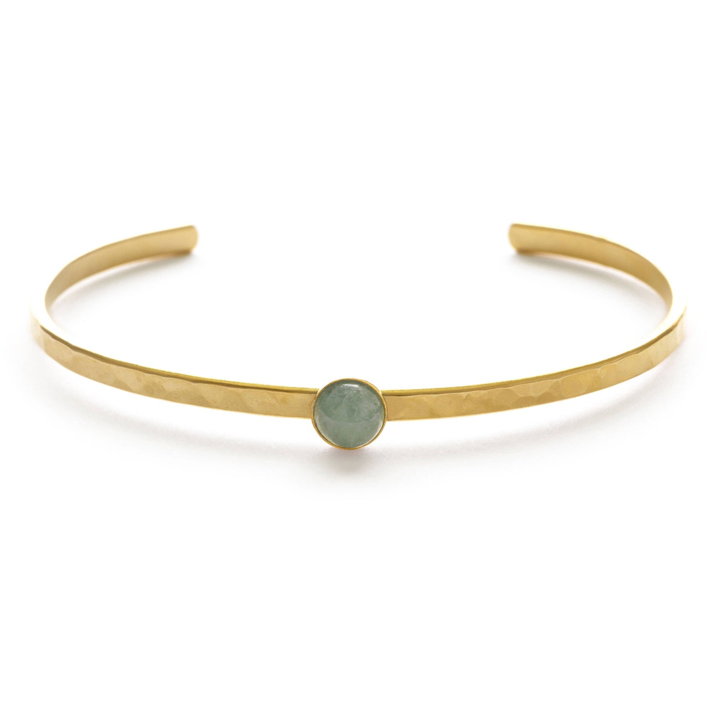Amano Studio - 6mm Aquamarine Hammered Cuff Bracelet