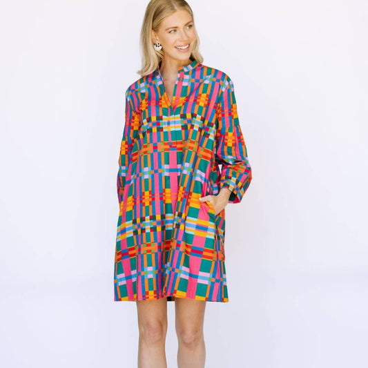 Que Paso Plaid Milly Dress: M