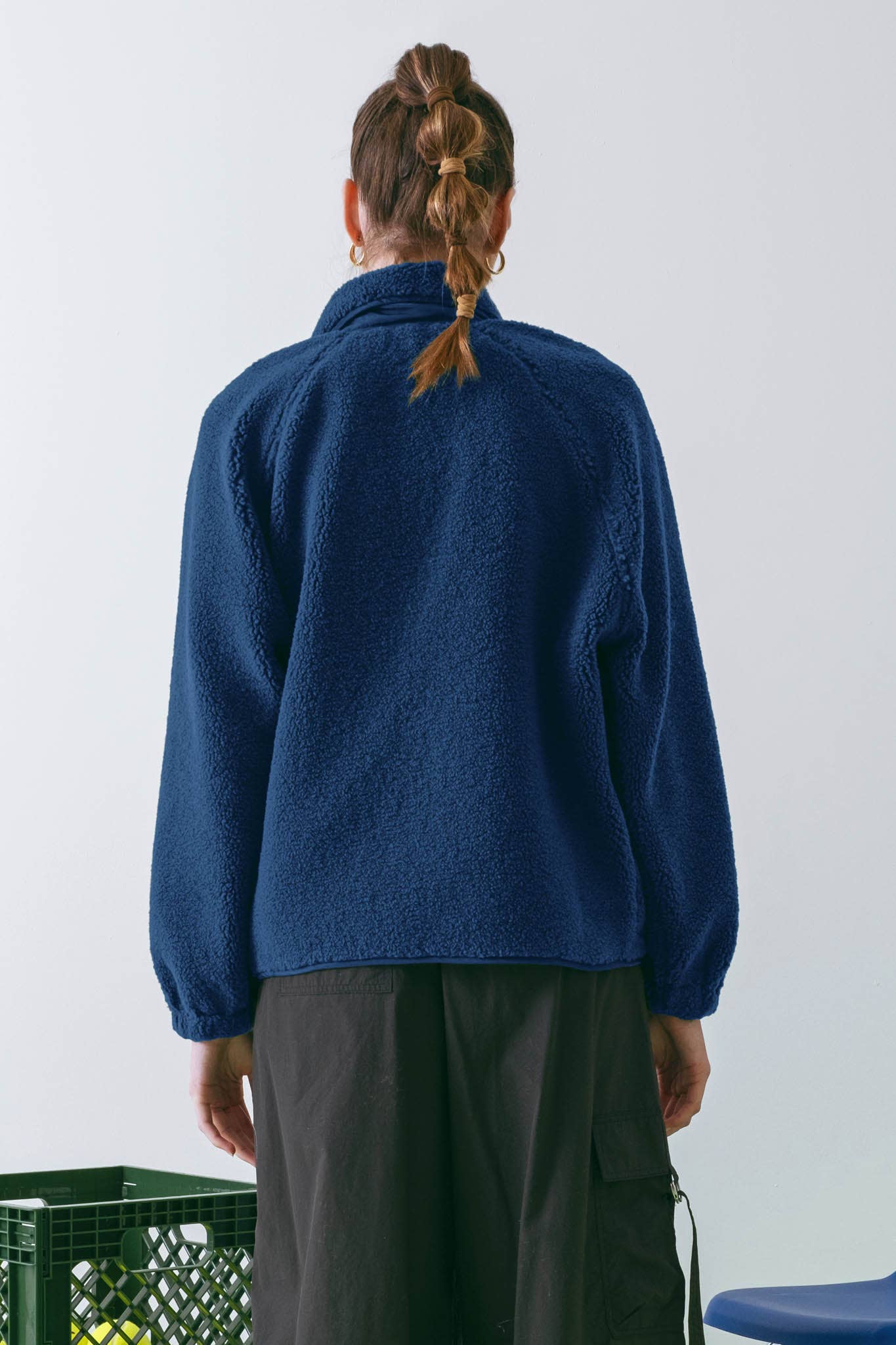 Blu Pepper - SOLID SNAP BUTTON FLEECE JACKET