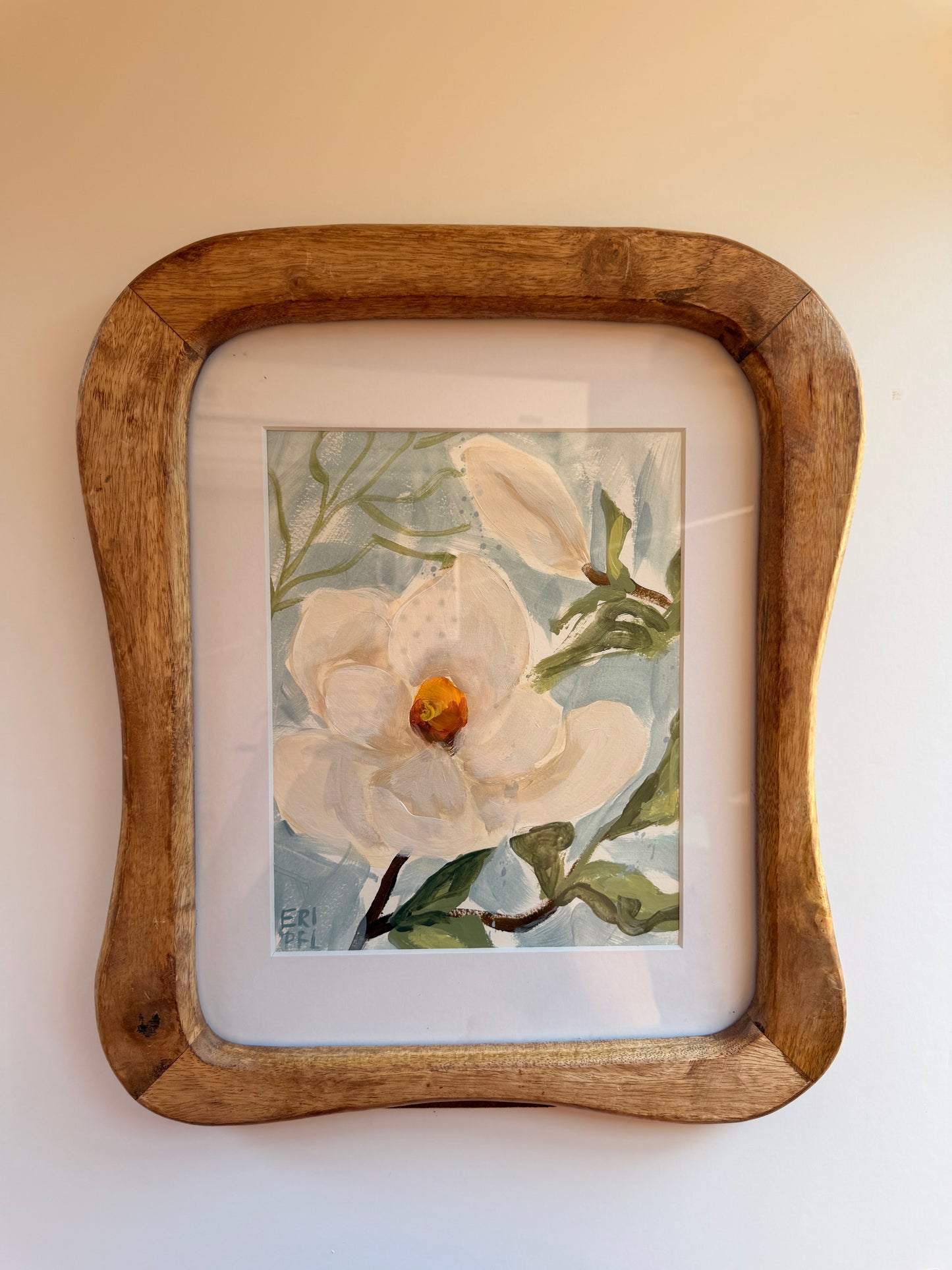 Magnolia on paper, Framed