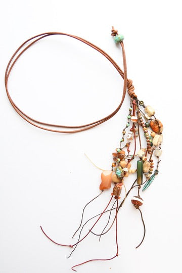 Leather Long Necklace