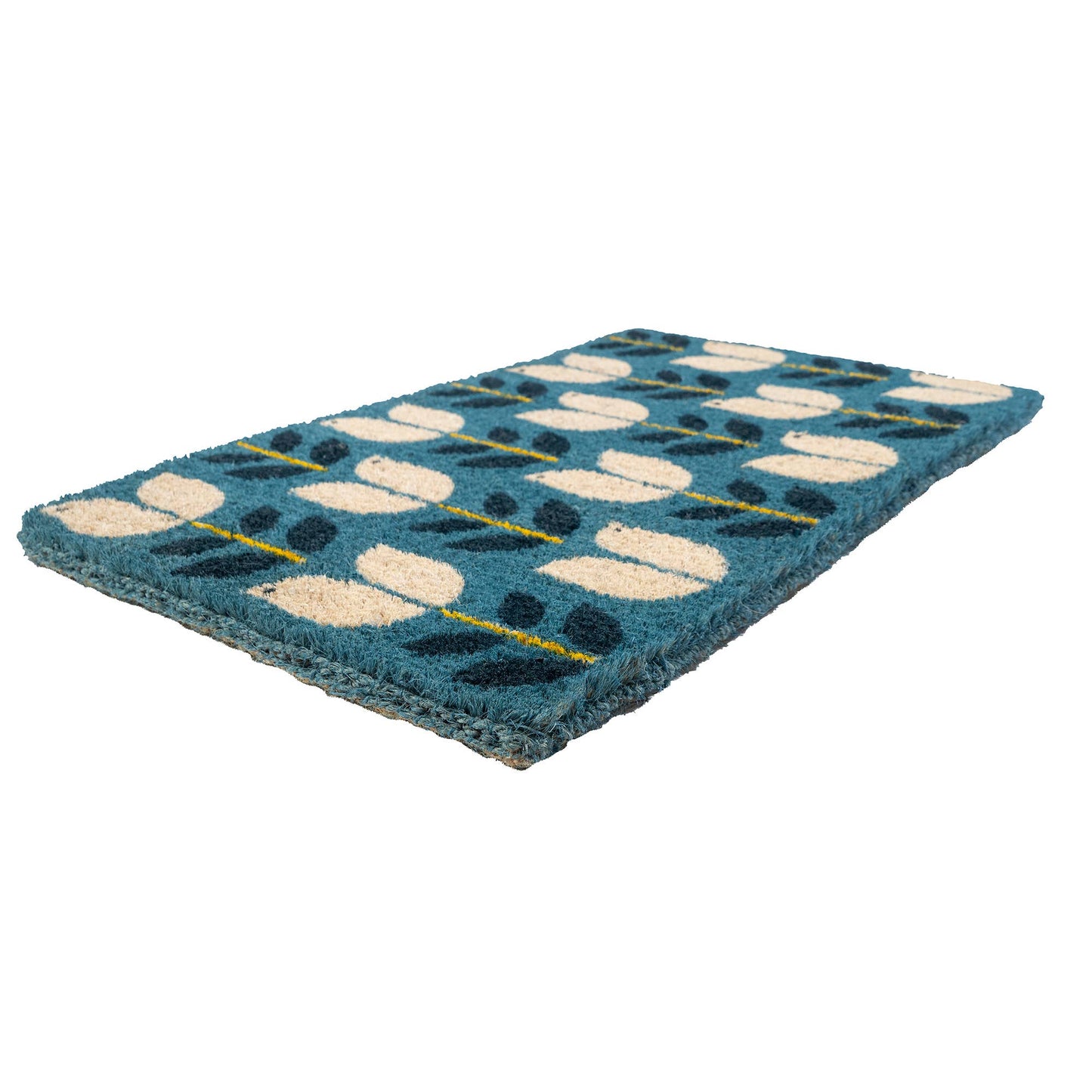 Entryways - Birds in Bloom Handwoven Coconut Fiber Doormat