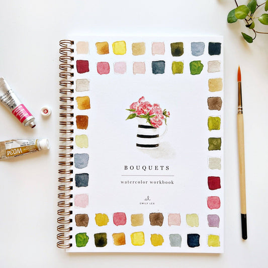 emily lex studio - Bouquets watercolor workbook