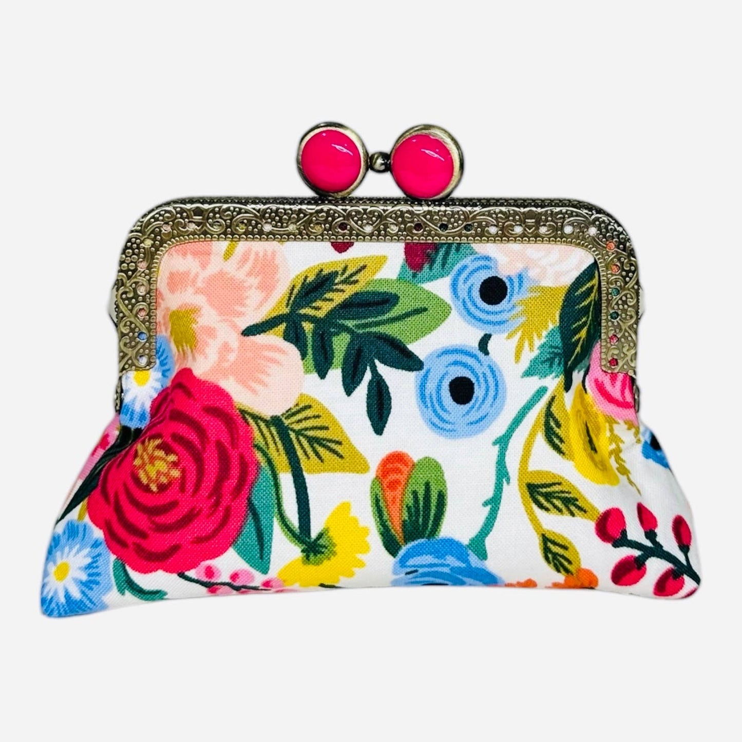 Kiki & Syds - Kiki & Syds ON THE GO Credit Card Clutch-Garden Party Cream: Blue