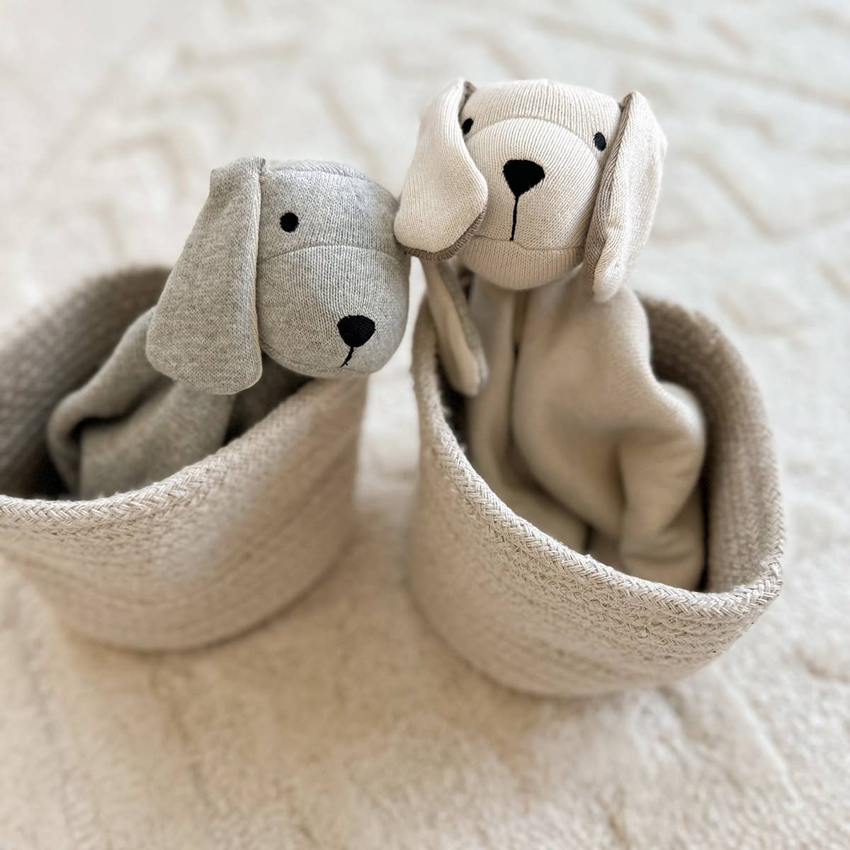 Viverano Organics - Puppy Dog - Organic Baby Lovey Security Blanket Cuddle Cloth