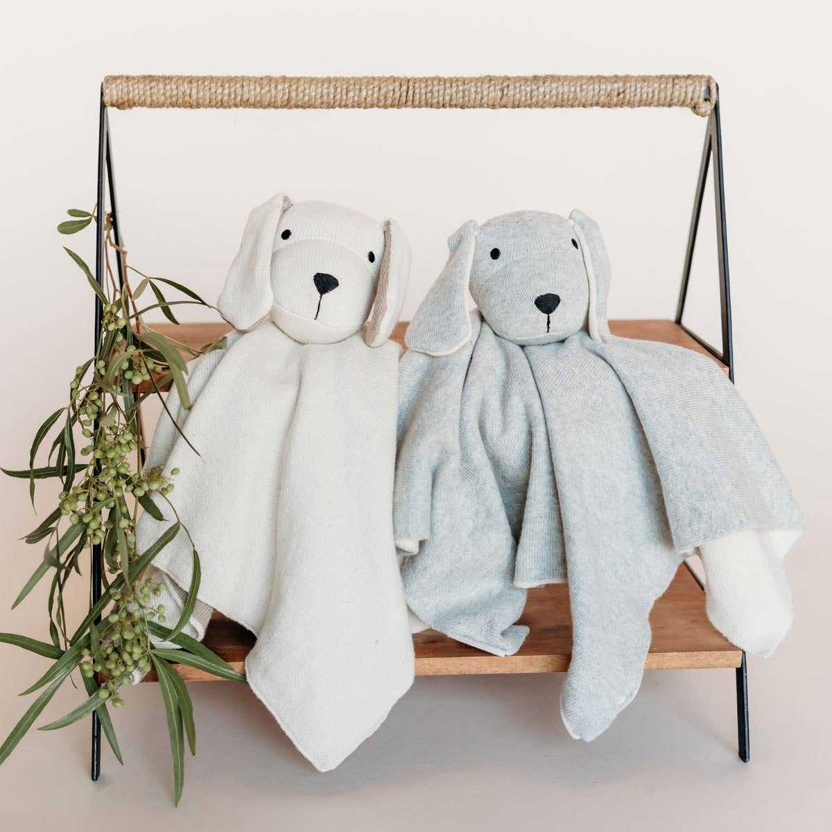 Viverano Organics - Puppy Dog - Organic Baby Lovey Security Blanket Cuddle Cloth