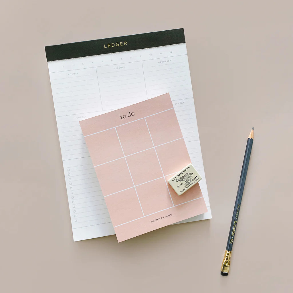 Peony Grid Chunky Notepad