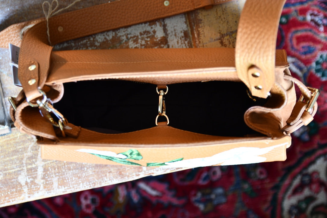 Hand Painted Magnolia Bag