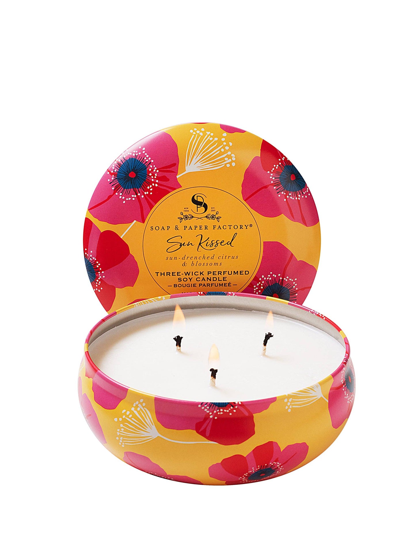 Soap & Paper Factory - Sun Kissed Three-Wick Tin Soy Candle