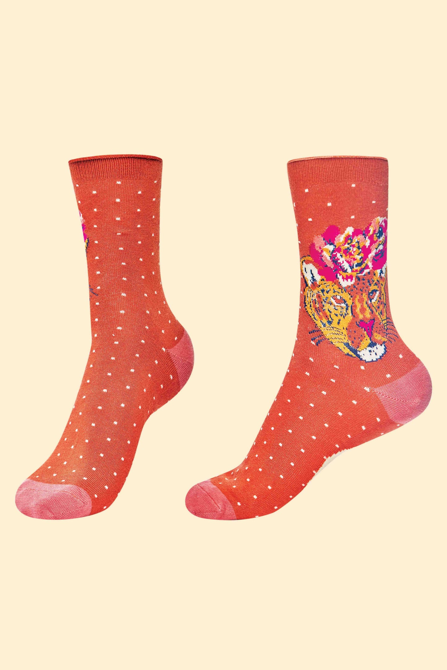 Powder Design inc - Sassy Leopard Ankle Socks - Terracotta