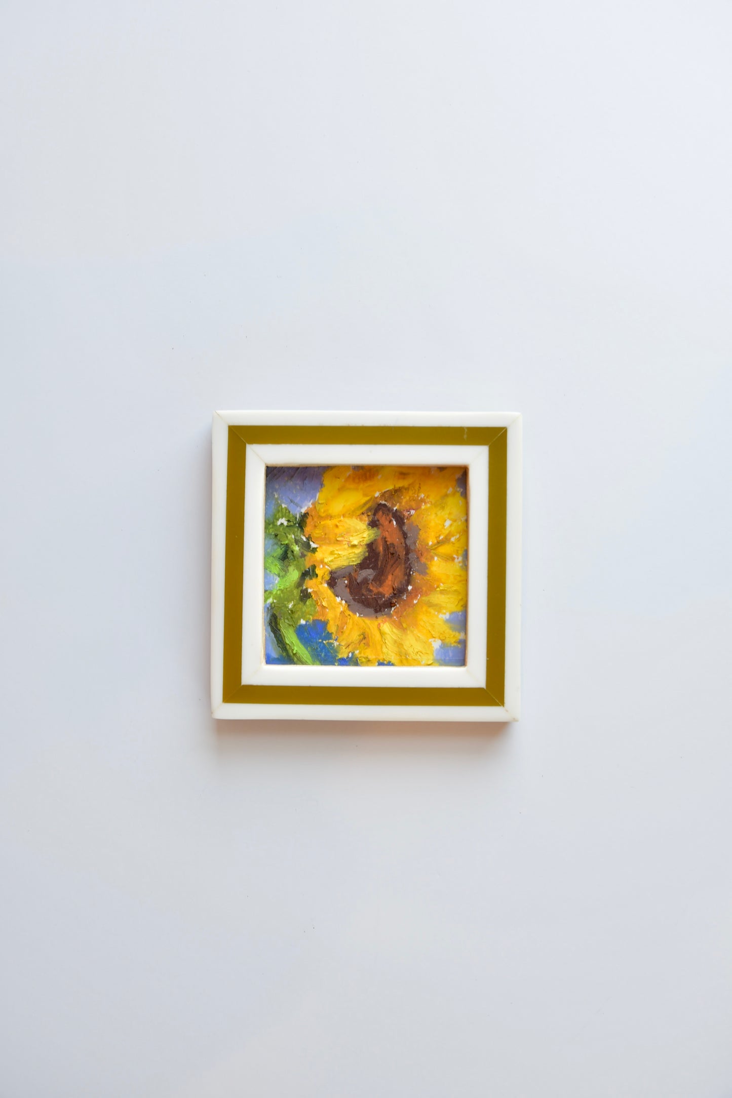 Sunflower on Lavender - Oil Pastel