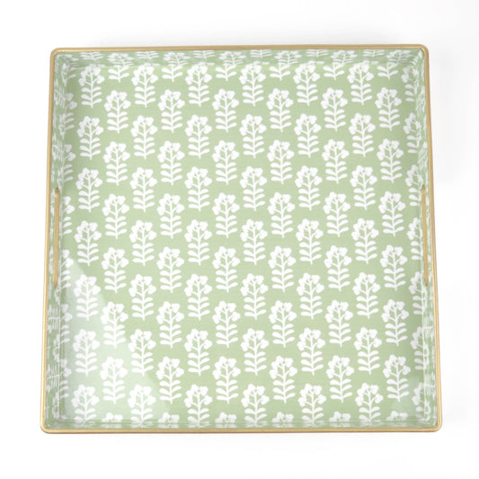 8 Oak Lane - Sage Floral Square Tray