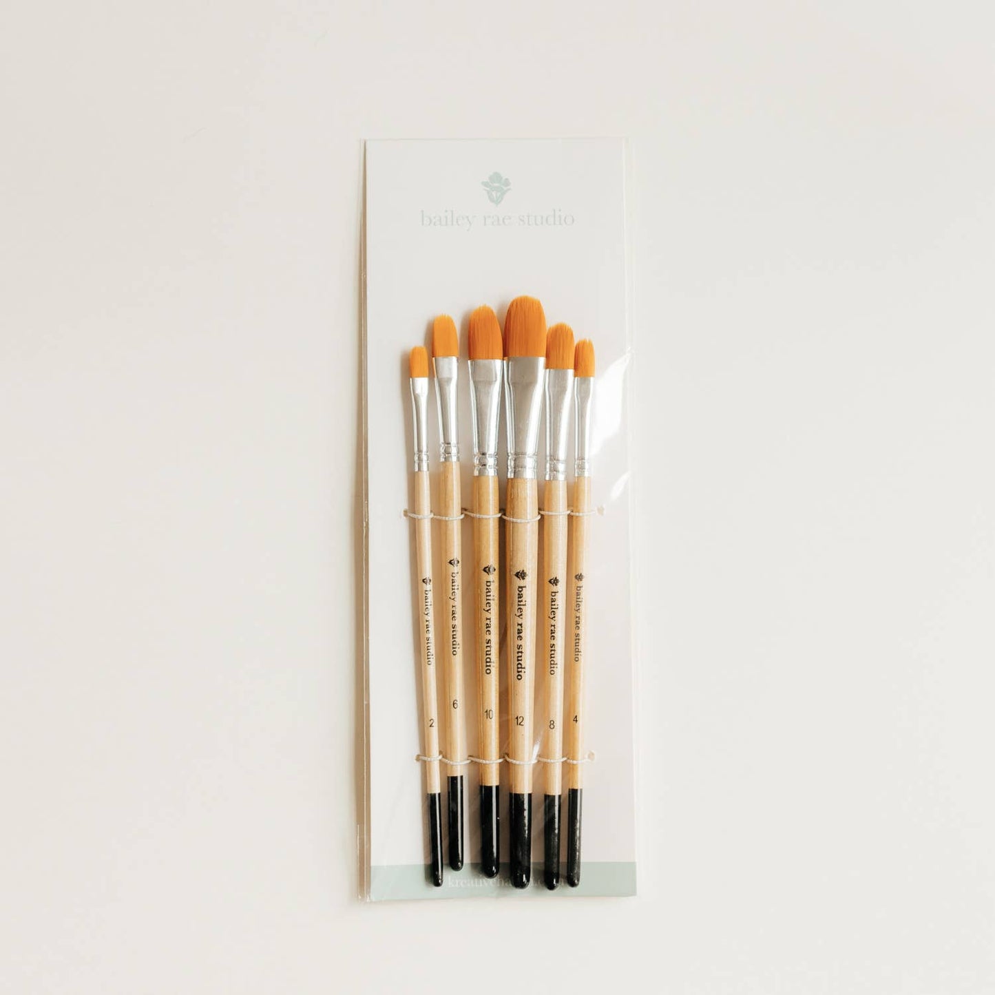 bailey rae studio - Filbert Watercolor Brush Set -- 6 piece