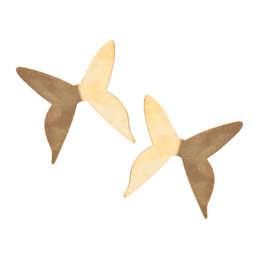 We Dream in Colour - Gold Butterfly Earrings