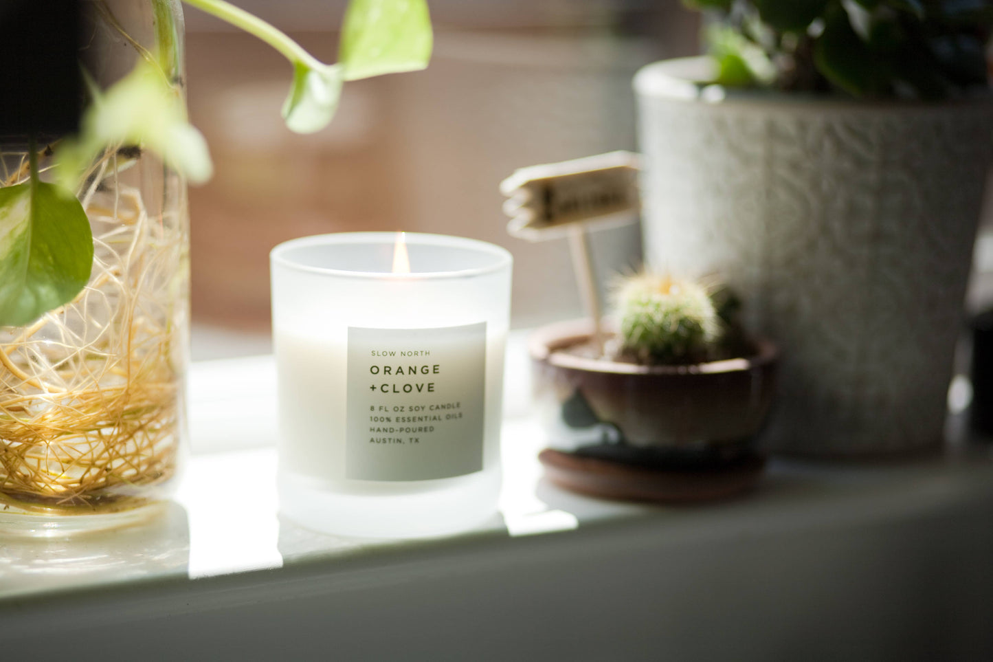 Slow North - Orange + Clove Frosted Candle