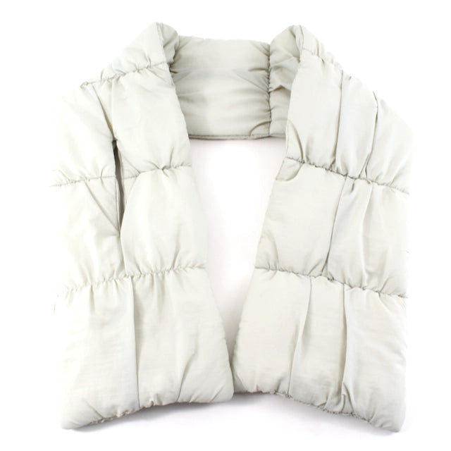 Scarf - White w/Zipper Pocket