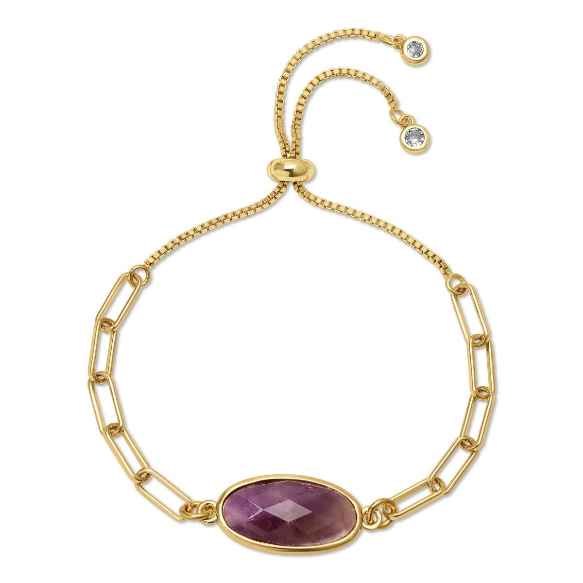 Splendid Iris - Oval Stone Pulley Bracelet